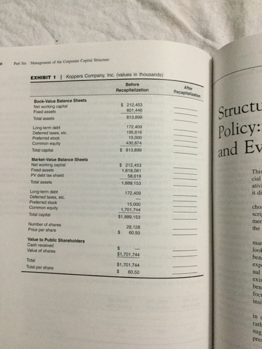 recapitalization alternative will deter the hostile tender offer at $61 a share?