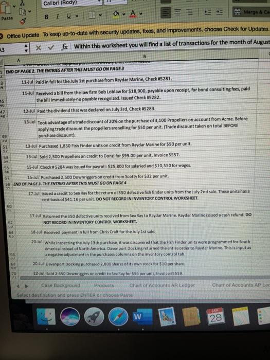 and the quality of your work The company's accountant has just been