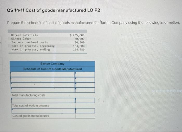 manufactured $126,600 71,400 53,000 102,700 27,600 245,200 Ending Work in Process Inventory