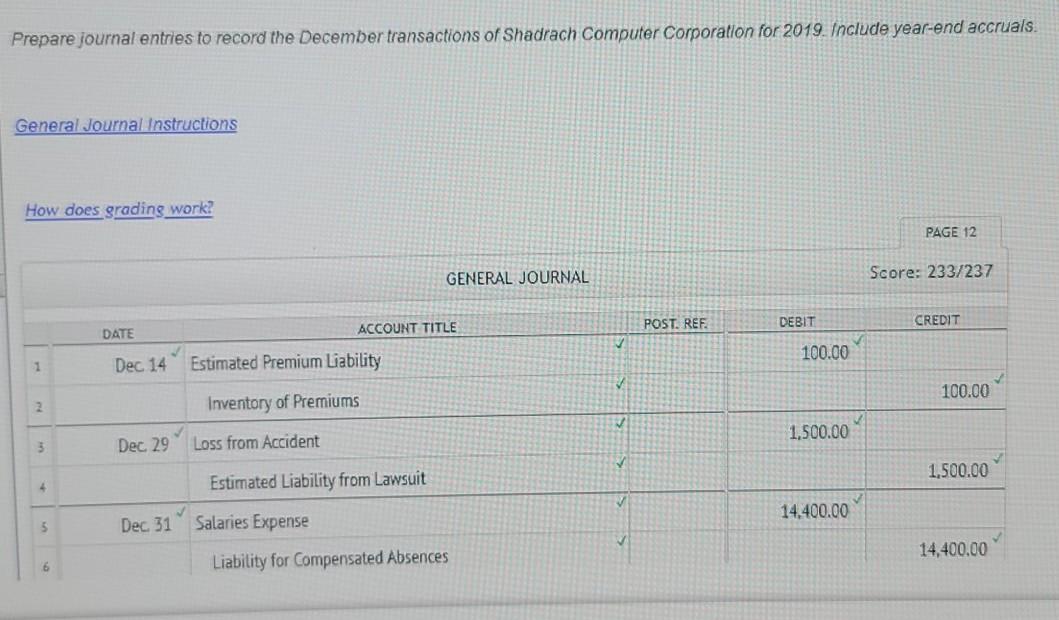 last entry in the journal for Dec 31 Income Tax Expense (Debit