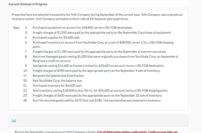 please give explanation and calculating steps Current Attempt in Progress 4 6