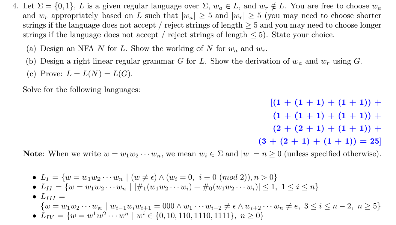  Let \Sigma ={0,1}, L is a given regular language over \Sigma