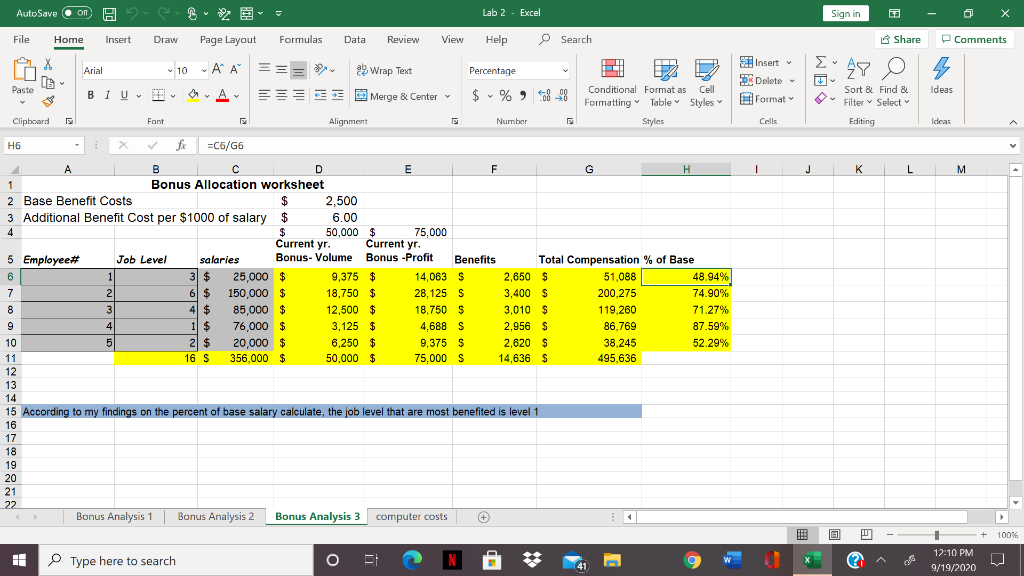 under the new name BonusAnalysis 3. Complete the following steps. Modify the