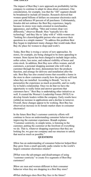 consumer behavior," explains Joe Brandt, a store service manager at one of