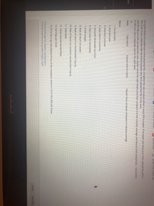  teution oych Exam Re Using the financial statement in the attached