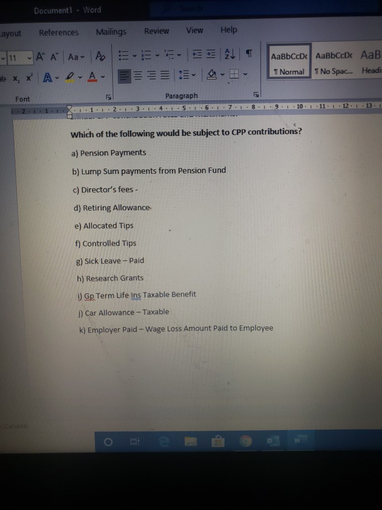  please help Documenti - Word References Layout Mailings Review View Help