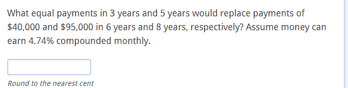 $32,000 due today at an interest rate of 5.97% compounding semi-annually? $0.00