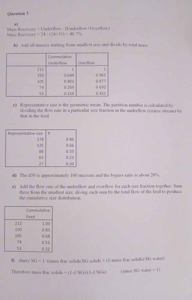  QUESTION 3- Classification and Performance A cyclone's performance is being assessed,