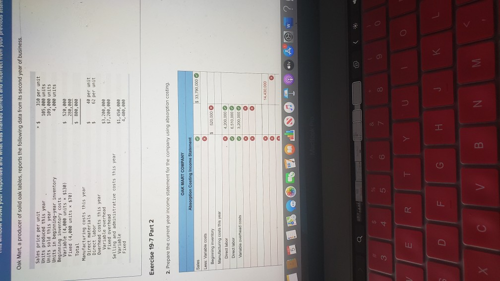 statement LO P2 Aces Inc., a manufacturer of tennis rackets, began operations