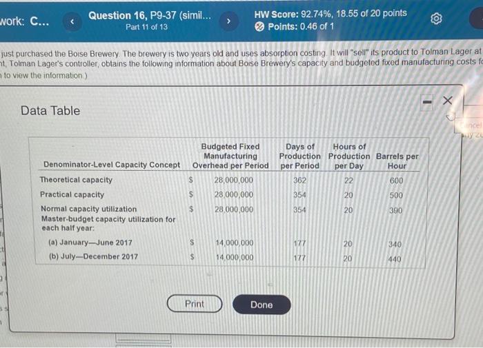 P9-37 (simil Part 11 of 13 HW Score: 92.74%, 18.55 Points: 0.46