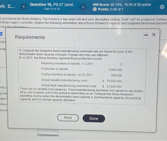 of 1 Tolman Lager has just purchased the Boise Brewery The brewery