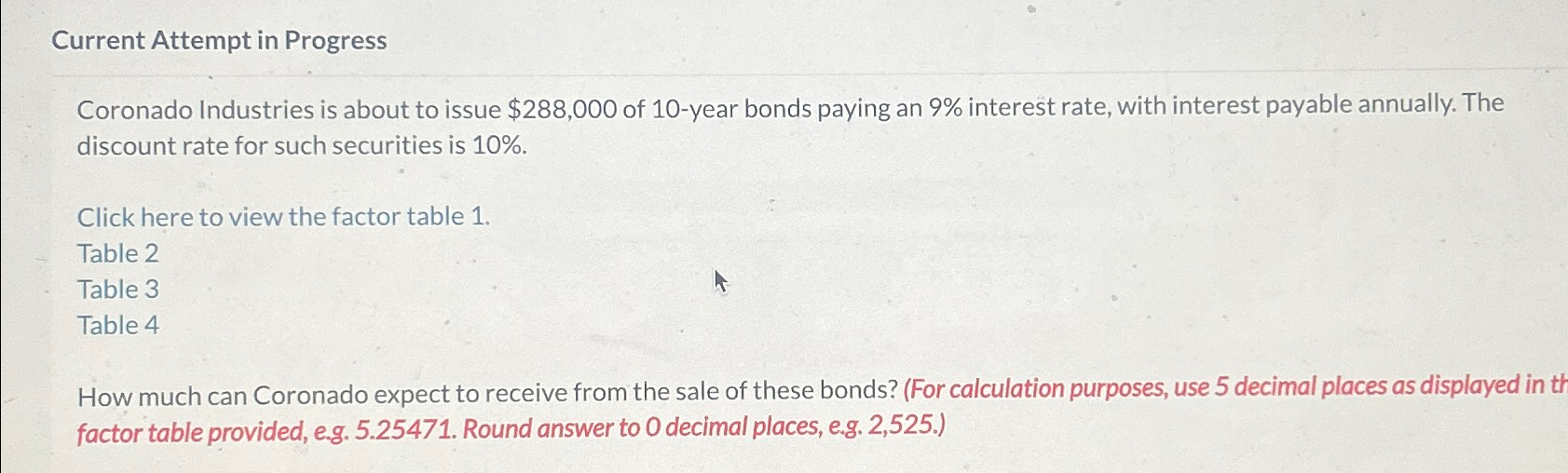  Current Attempt in Progress Coronado Industries is about to issue $288,000