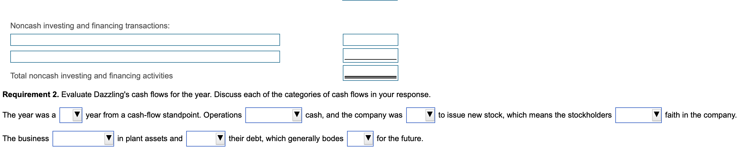 to view the data.) Requirements 1. Prepare the statement of cash flows