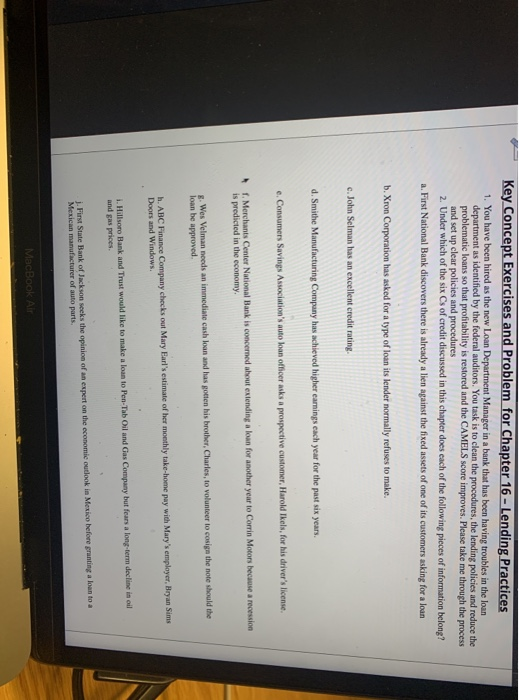  Key Concept Exercises and Problem for Chapter 16 - Lelum 1.