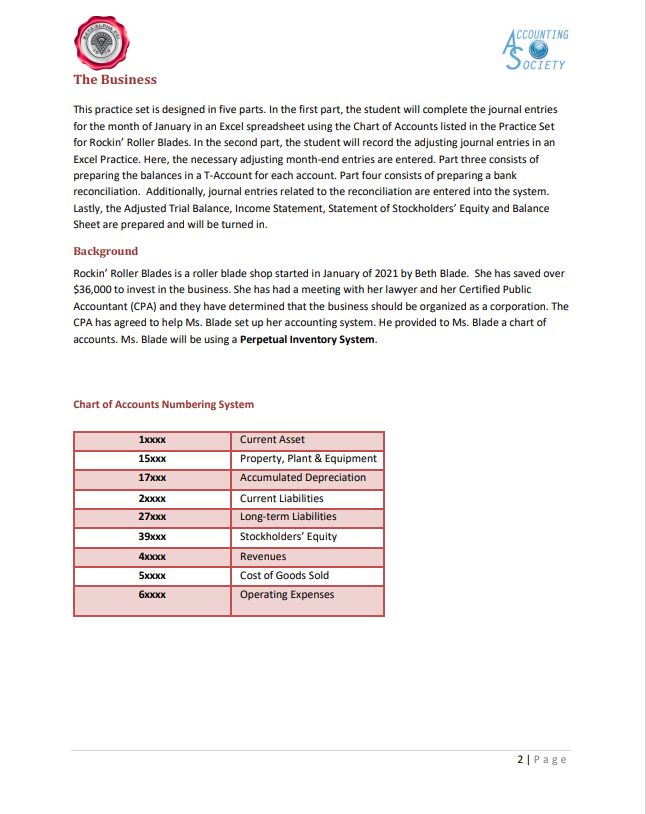 NEED HELP WITH PART 2, 3, 4 AND 5 PLEASE!!!! CCOUNTING
