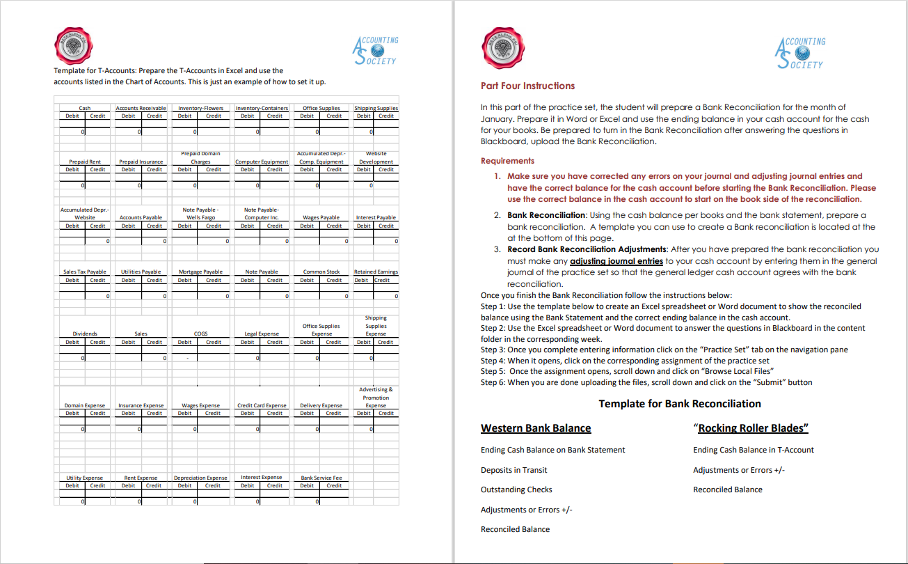 listed in the Practice Set for Rockin' Roller Blades. In the second