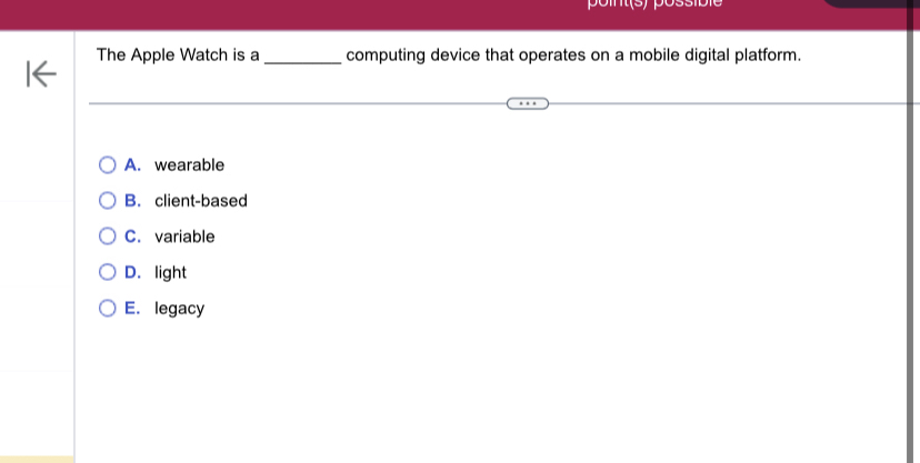  The Apple Watch is a computing device that operates on a