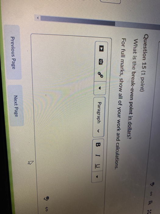 of the costs. For full marks, show all of your work /