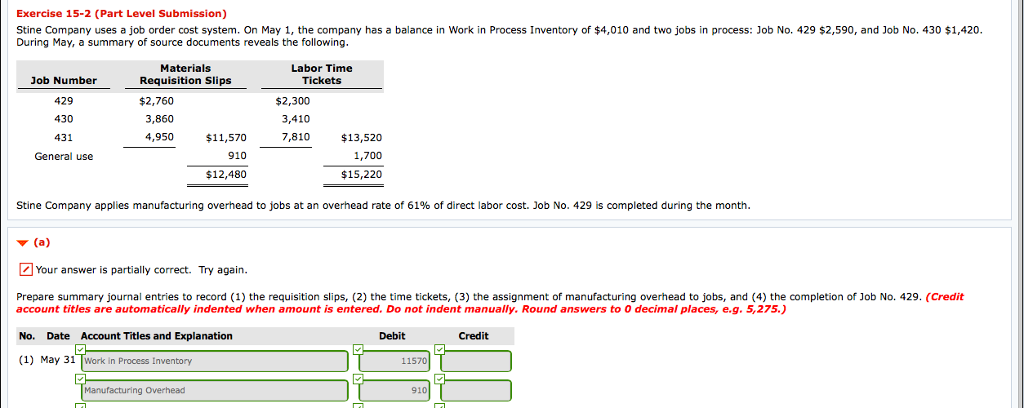 Please solve this problem: Exercise 15-2 (Part Level Submission) Stine Company uses