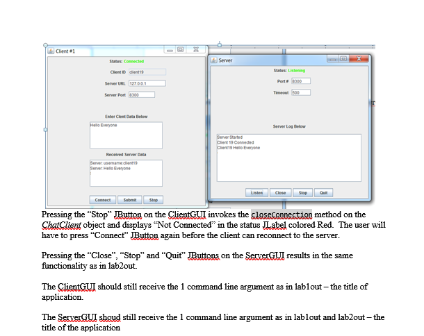 } public void handleMessageFromServer(Object msg) { if (msg instanceof String){ System.out.println("Server Message