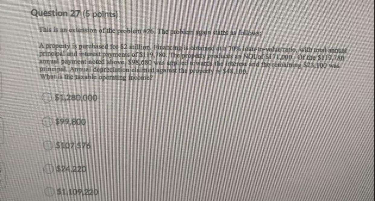 $2 million. Financing is obtained at a 70% loan-tb-yalie ratio, with total