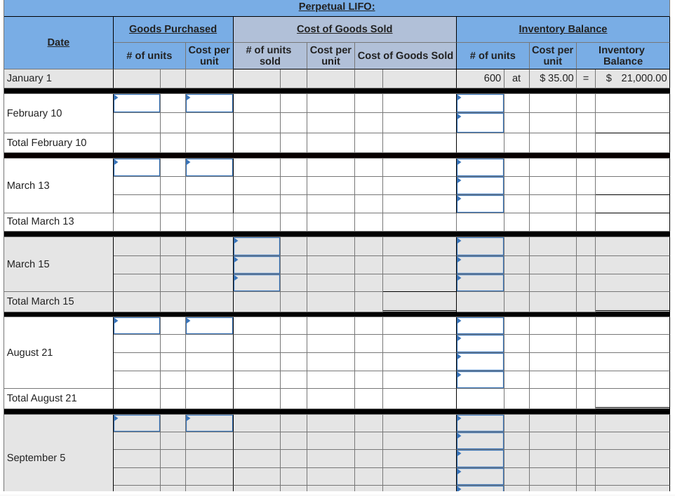 10 purchase, 150 from the March 13 purchase, 140 from the August