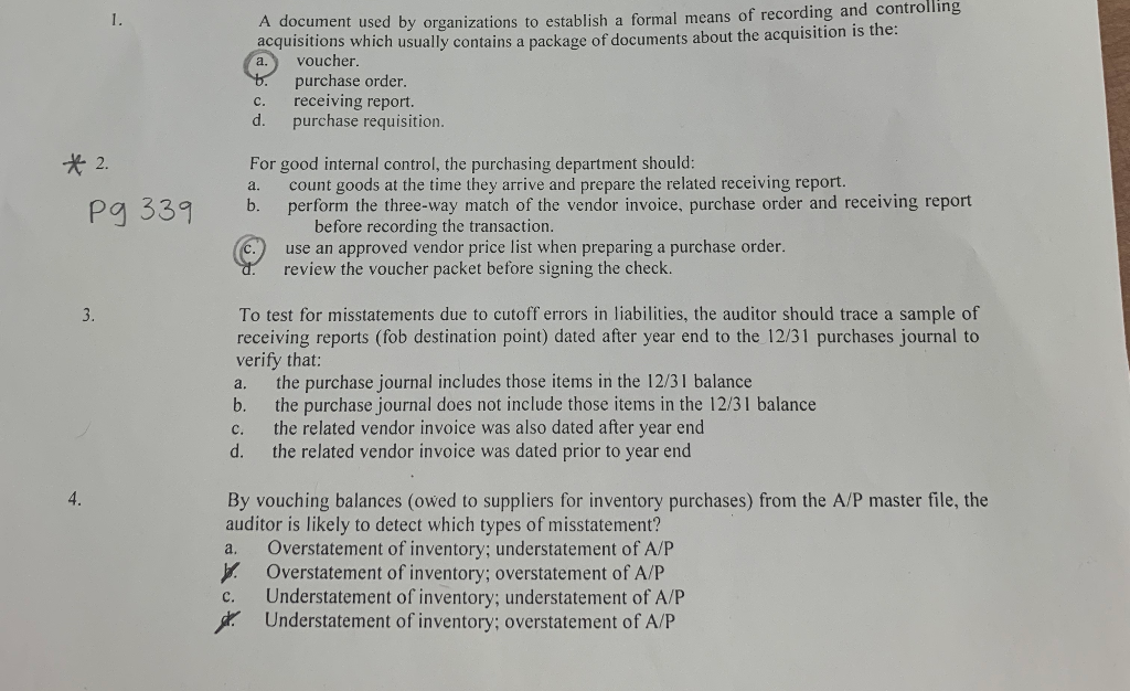 trying to complete this practice test from book need help. please answer