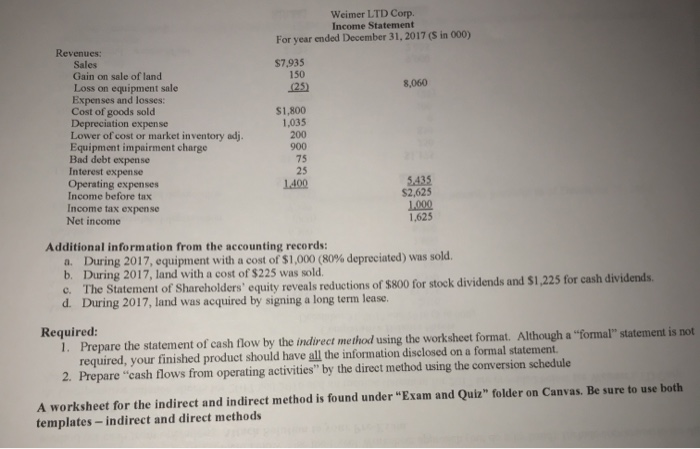 the Excel Worksheet approach (but do it by hand). Include conversion to