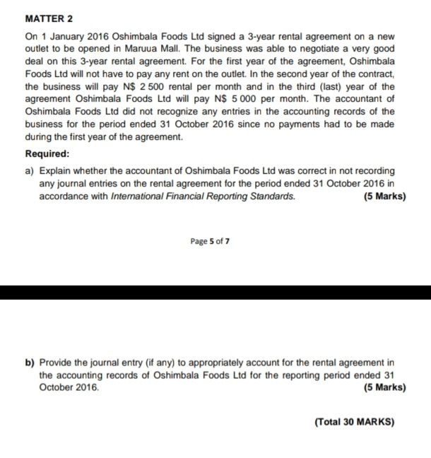  Please answer part a and part b MATTER 2 On 1