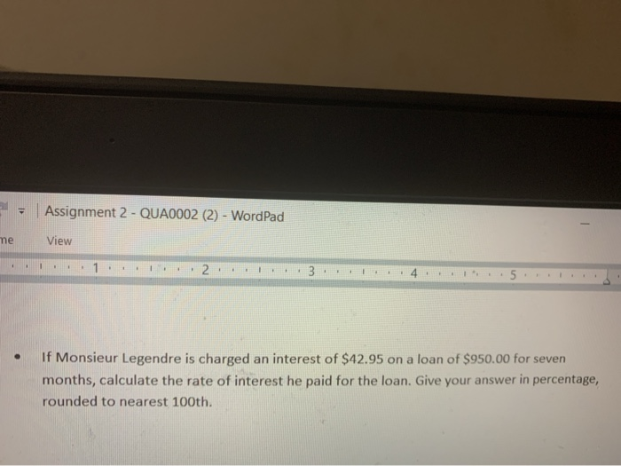  Assignment 2 - QUA0002 (2) - WordPad me View + 2