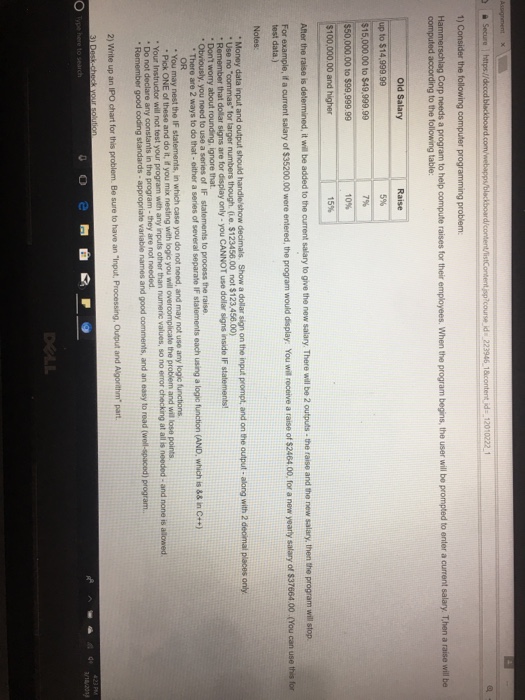  This for beginners. Write ipo chart and make a program Hammerschlag