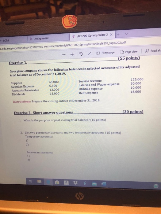  ACT200 Spring online 2 x + - ACM Assignment medu kw/pluginfile.php/415310/mod_resource/content/O/ACT200_Spring%20online%202_tap%202.pdf