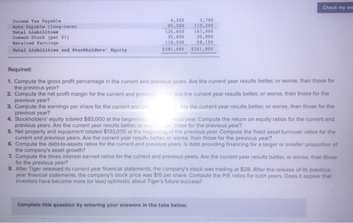 paid a cash dividend of $7,325 in the current year. Its comparative