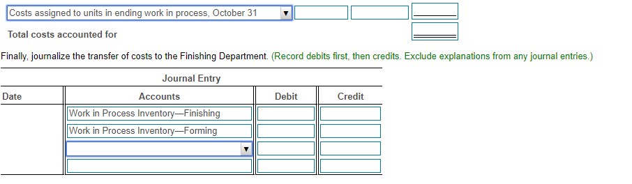 to direct materials but 20% complete as to conversion work. The beginning