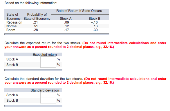 PLEASE show work AND equations used!! Based on the following information: