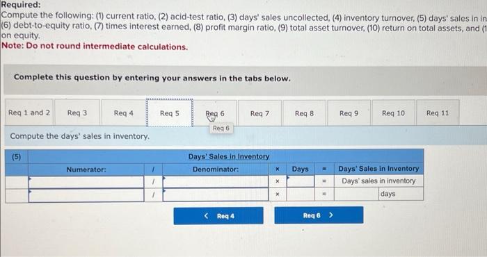 in the tabs below. Compute the profit margin ratio. Required: Compute the