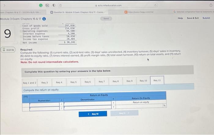 Compute the following: (1) current ratio, (2) acid-test ratio, (3) days' sales