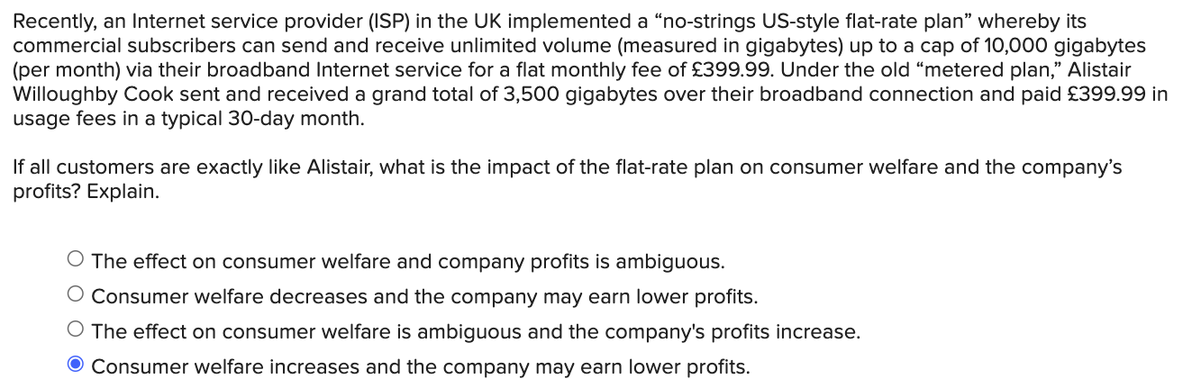 Please explain the math behind this. Recently, an Internet service provider (ISP)