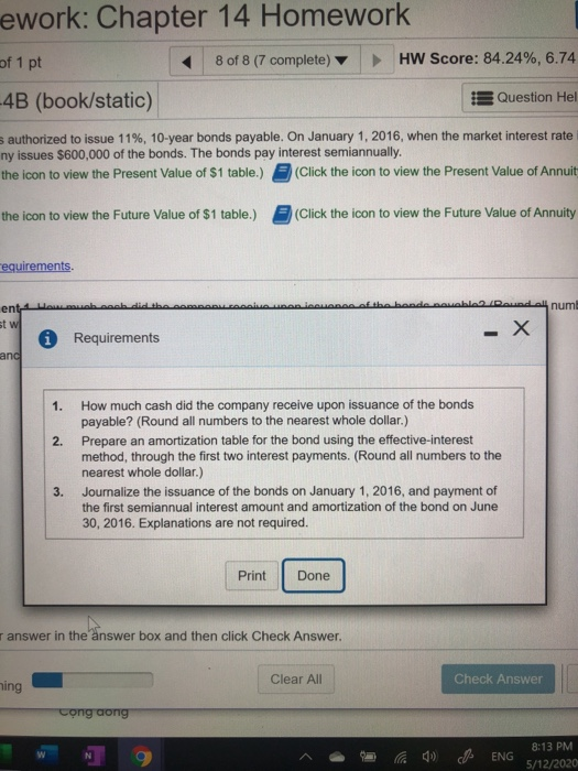 ACC211_Section_11270 Ja Homework: Chapter 14 Homework Save The Score: 0 of 1