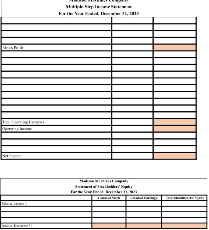 Machines Company engaged in the following transactions for November and December. Record