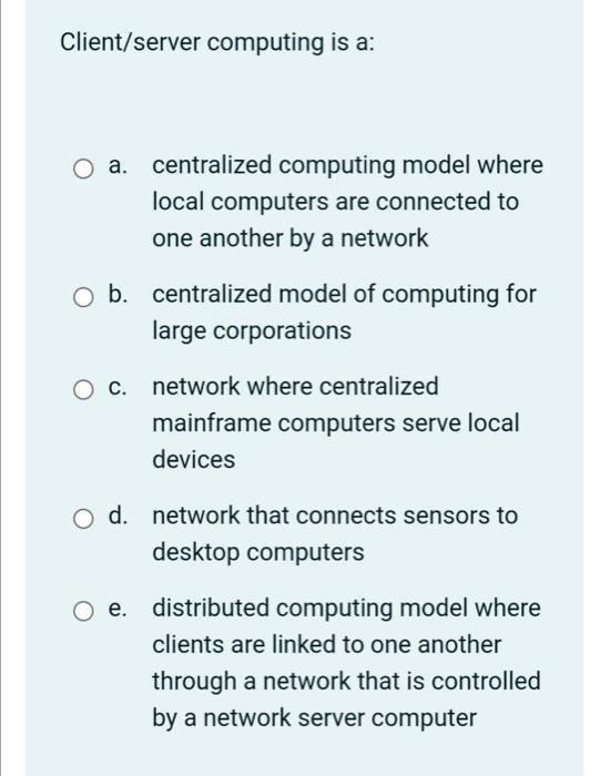 users and information systems specialists Select one: O True O False Telephone