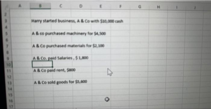  Marry started business, A E Ce with $10,000 cash A \&