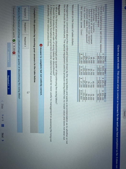  Check my work mode: This shows what is correct or incorrect