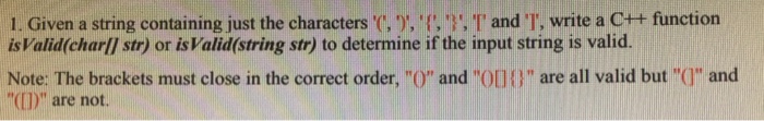  1. Given a string containing just the characters (, ', ',3
