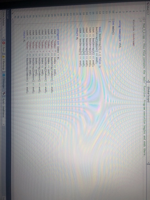 I am supposed to make a code that creates a bool array