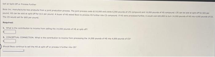  The cs would well for $65 per pound Required Should Baza