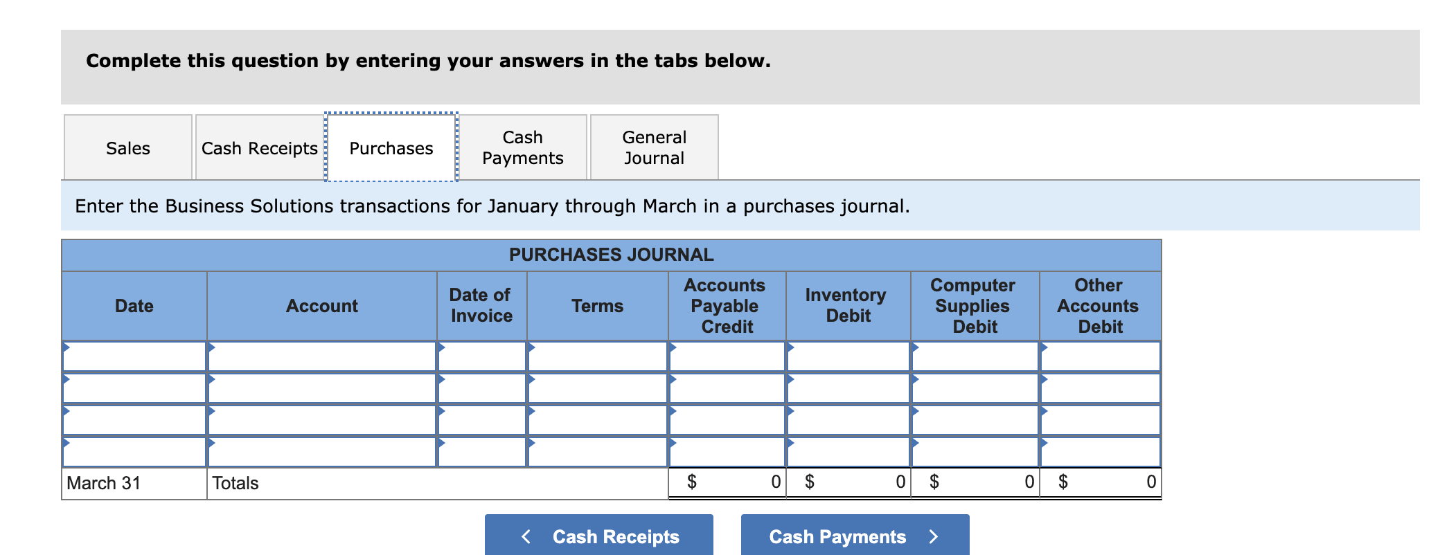 set up separate accounts for each customer. The following chart of accounts