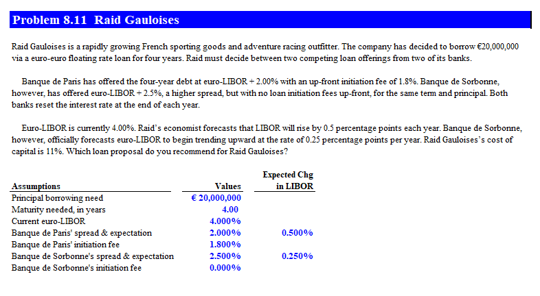 Problem 8.11 Raid Gauloises Raid Gauloises is a rapidly growing French