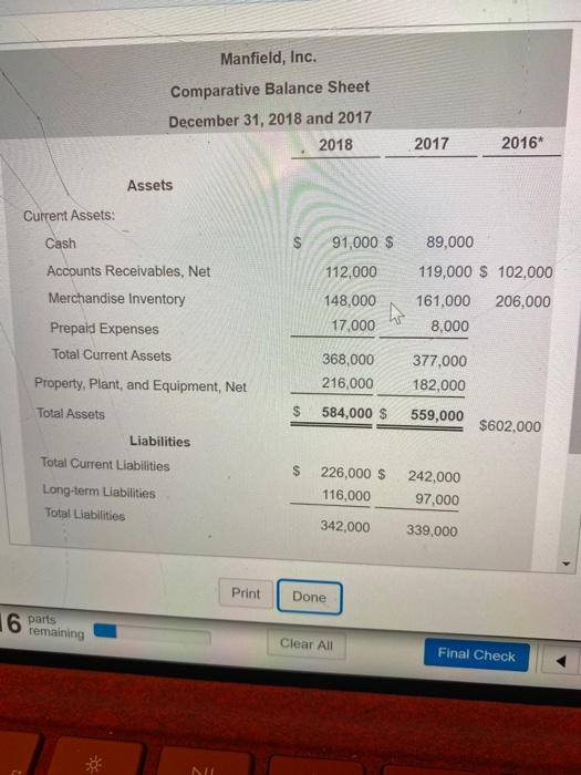 the icon to view the balance sheet.) (Click the icon to view