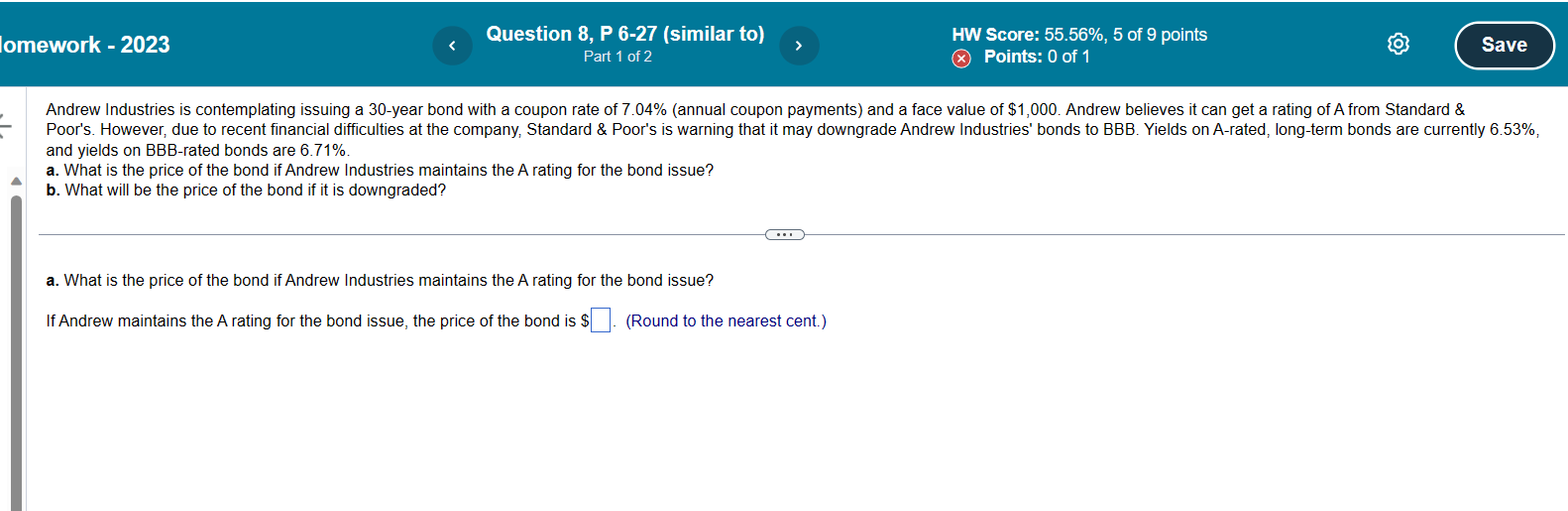 and yields on BBB-rated bonds are 6.71%. a. What is the